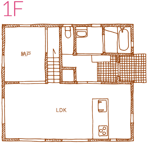 はるる 間取り1F