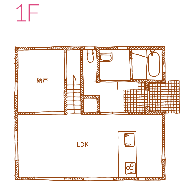 はるる 間取り1F