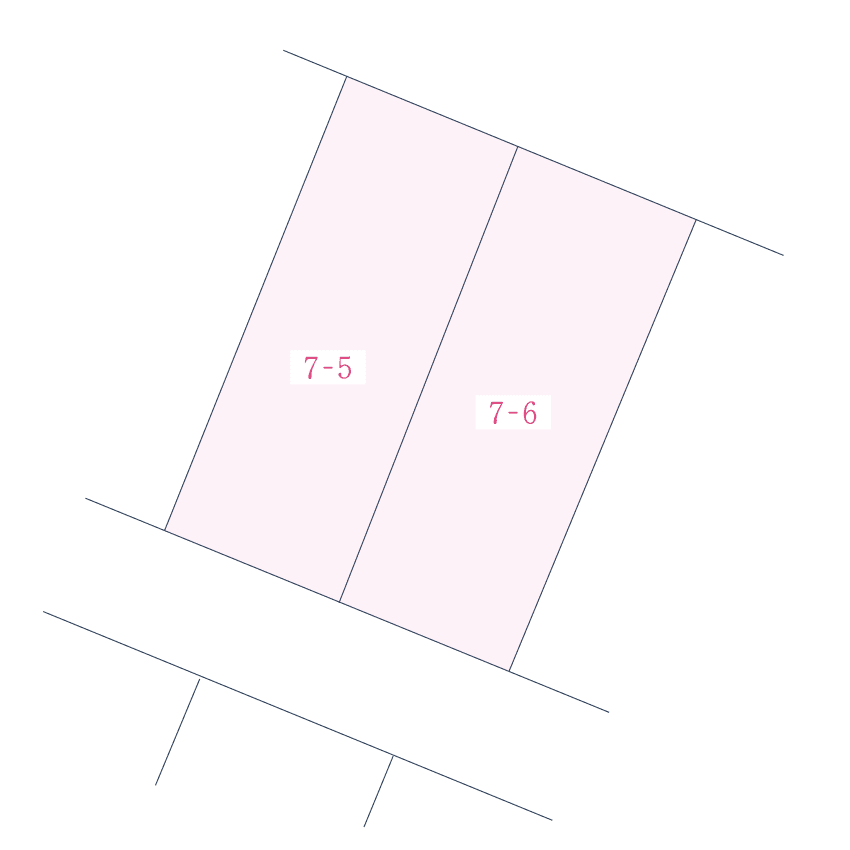 いわき市好間町上好間字馬場7-5・7-6 区画図